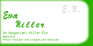 eva miller business card